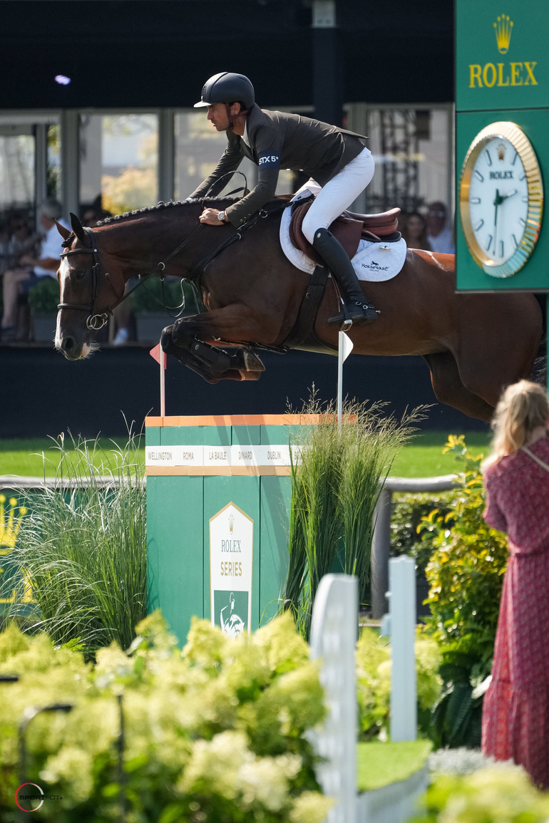 Dynamix de Belhême qui faisait sa rentrée après les JO de Paris, 2ème place dans le Grand Prix Rolex présenté par Audi (C) Sportfot